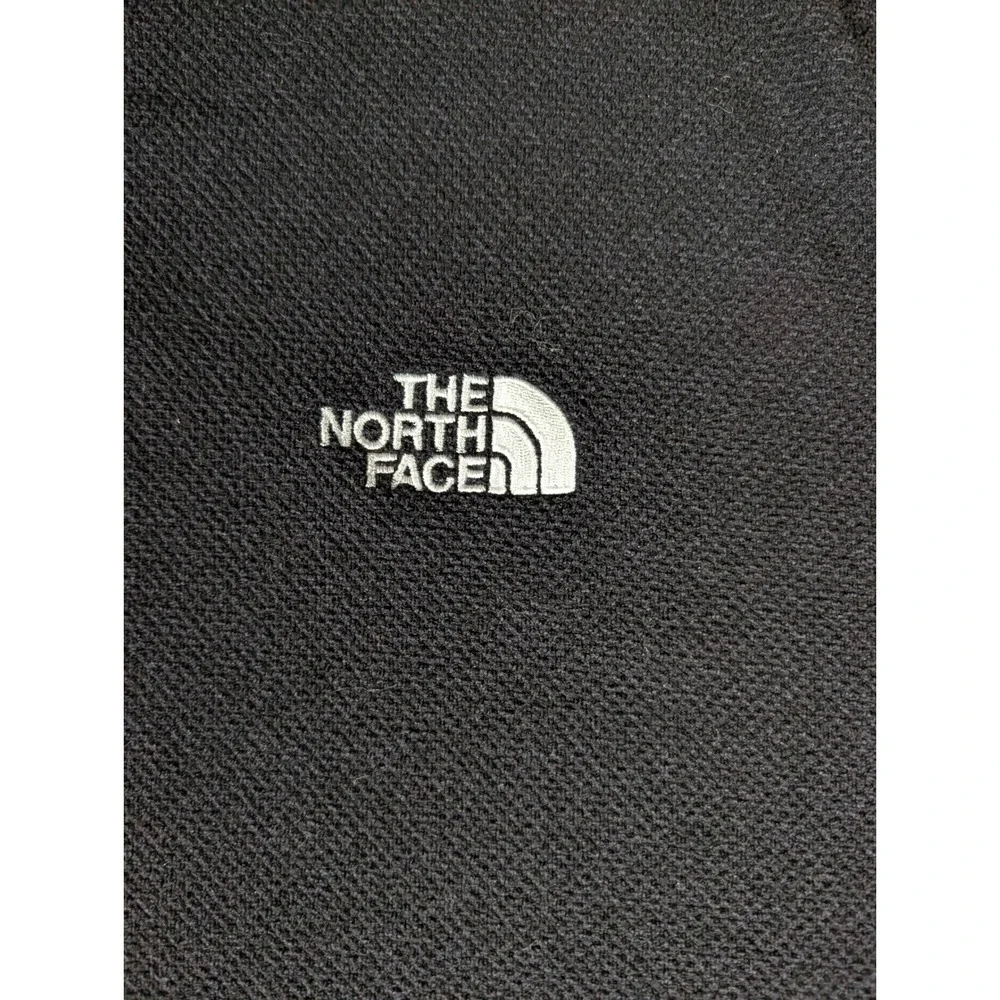 The North Face Mens Black Quarter Zip Pullover Textured Fleece Mock Neck XL